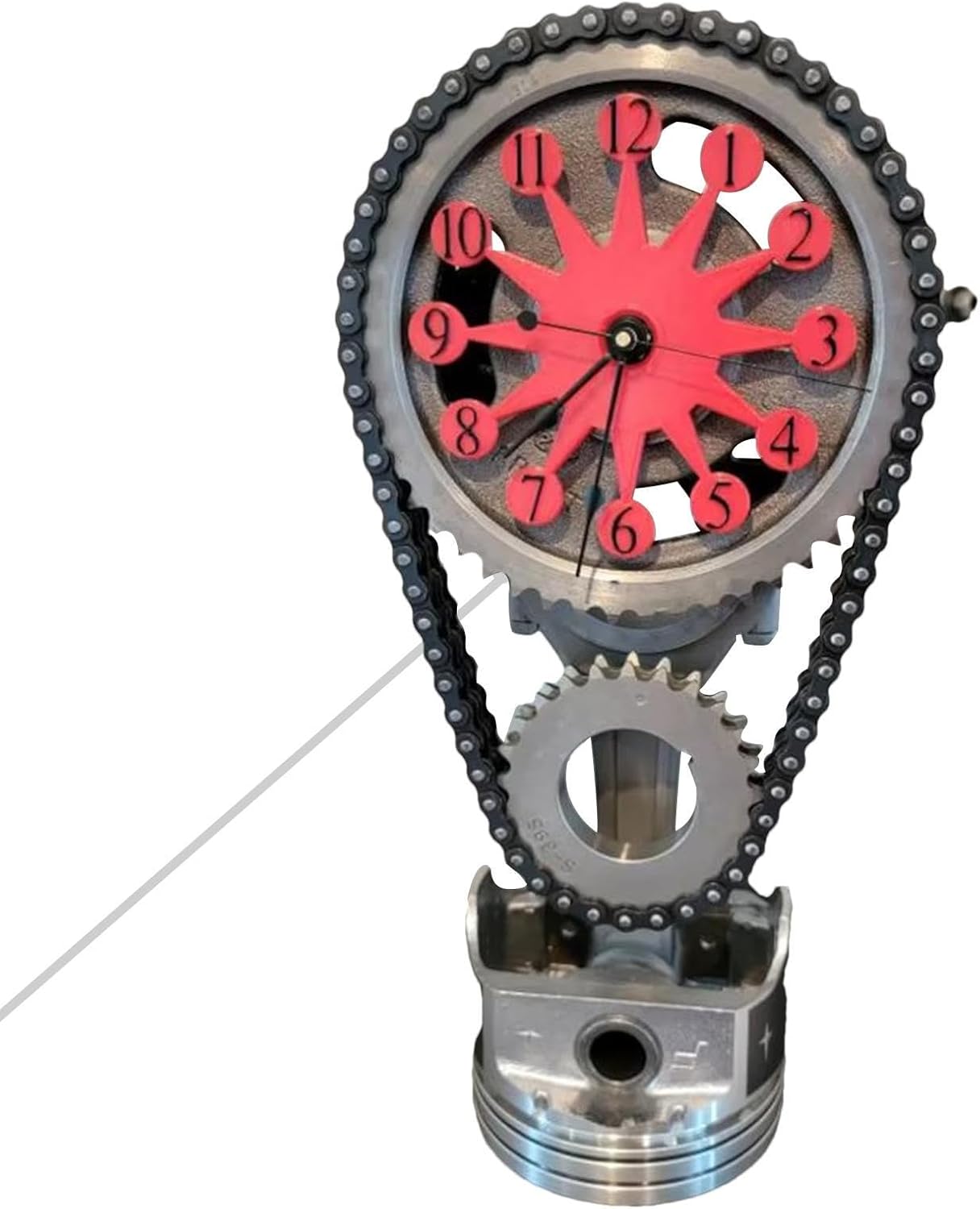 Timing Chain Clock Motorized Rotating Chain Clock Vintage Rotating