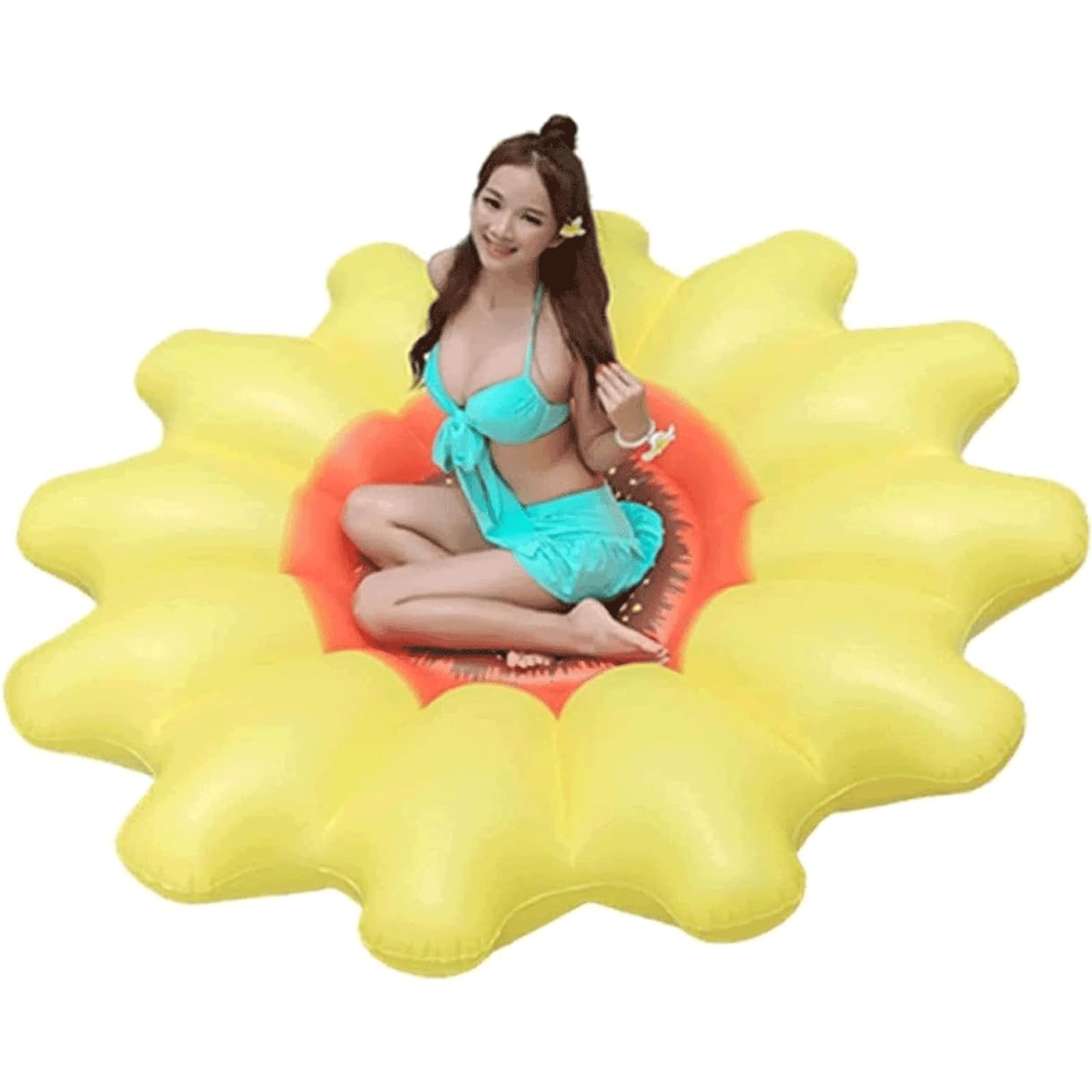 Radeau nage tournesol attrayant de 180 cm comme décoration flottante - 7