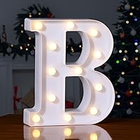 Vista 353 de Foaky LED Letter Lights Sign Marquee Light Up Letters Sign for Night Light Wedding/Birthday Party Battery Powered Christmas Lamp Home Bar