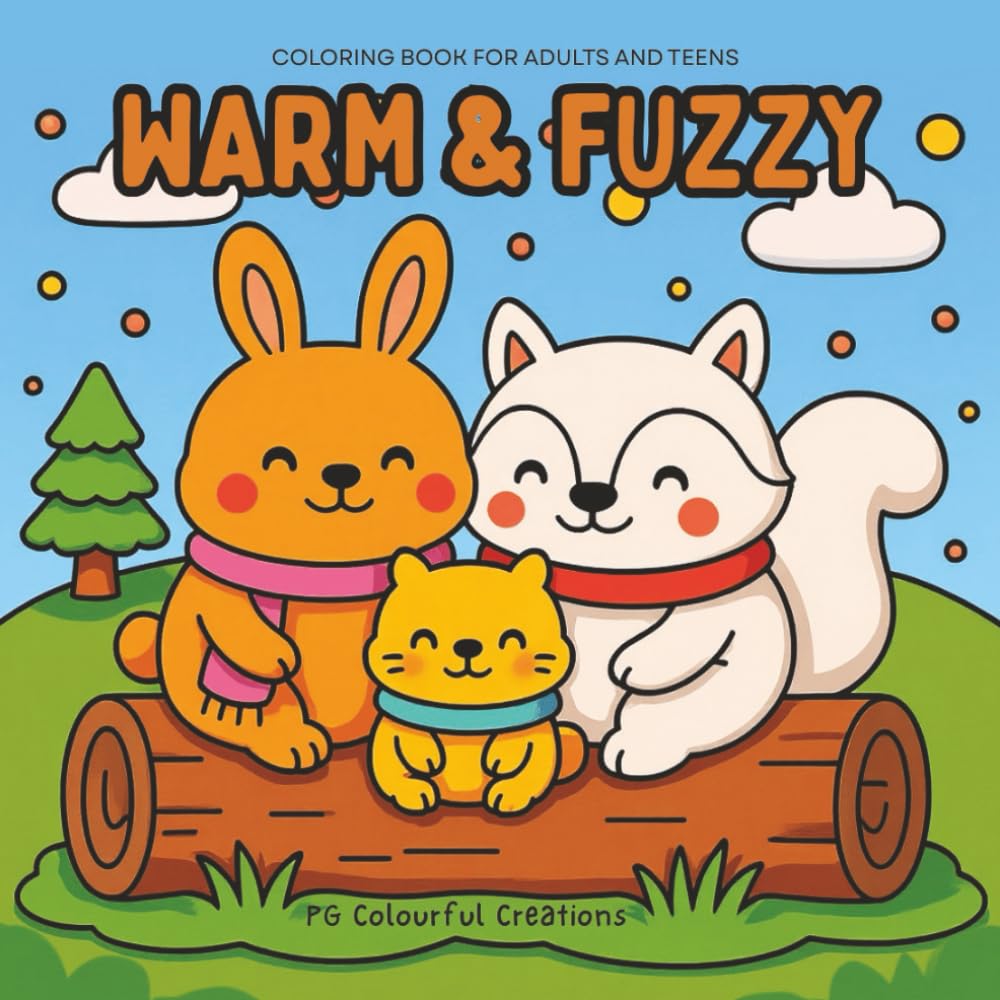 Warm & Fuzzy: A Hygge-Inspired Coloring Book with Cute Animals and Cozy Winter Scenes (Flurry Friends Coloring Series): 40 Relaxing Pages