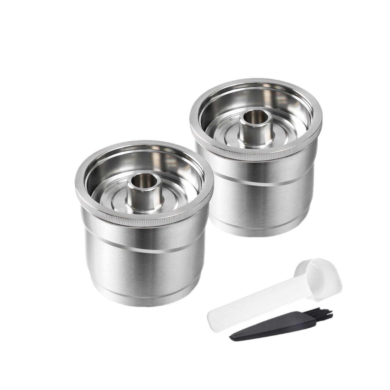 Compatible con cápsulas de café reutilizables illy X7/Y3. | Cápsulas inoxidables recargables, compatibles con dos tamaños de máquina(2pod 1t)