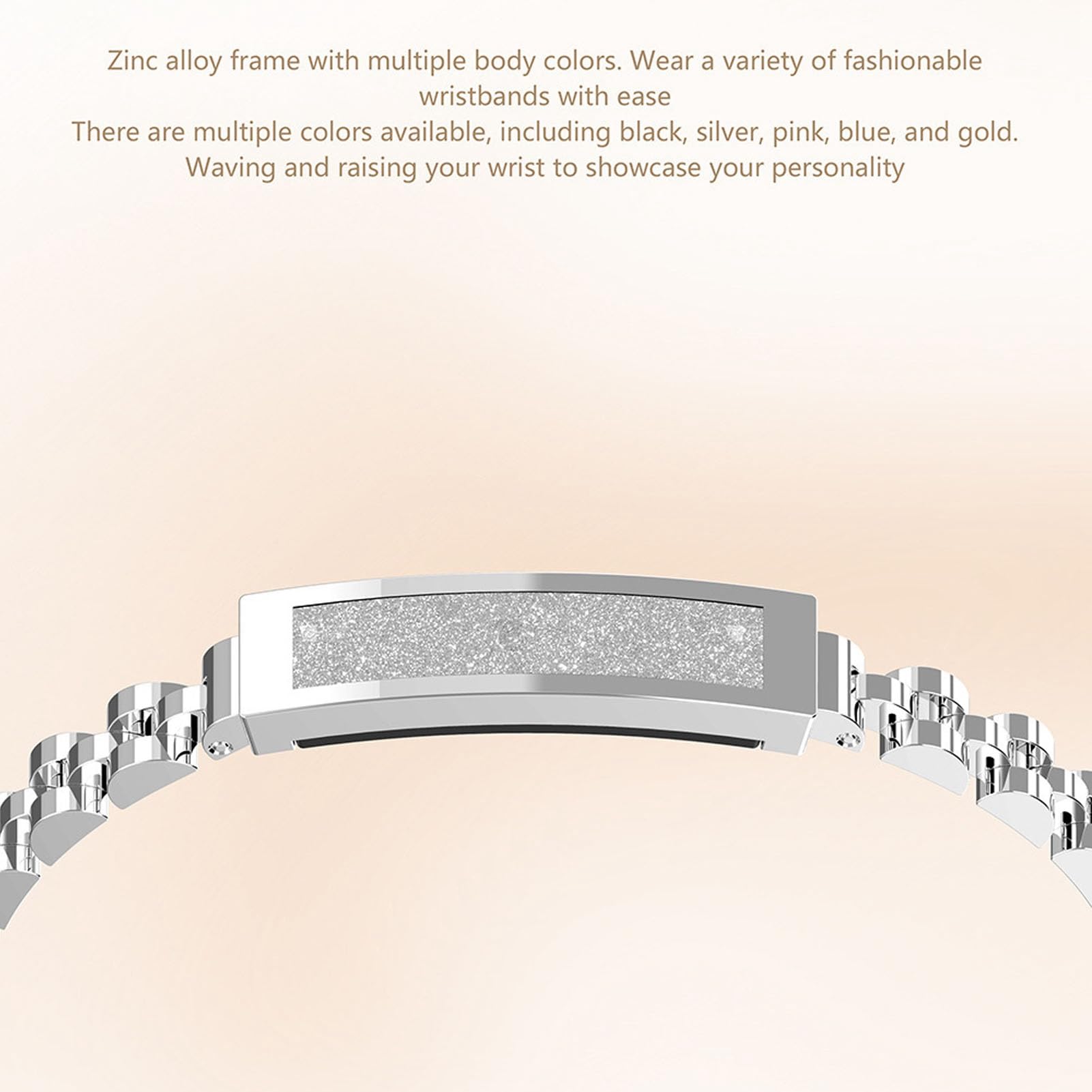 Pulsera Inteligente Rastreador de Actividad física, Reloj Deportivo con Control Remoto de cámara Monitor de sueño Contador de Pasos Aleación de Zinc IP68 Pulsera Inteligente