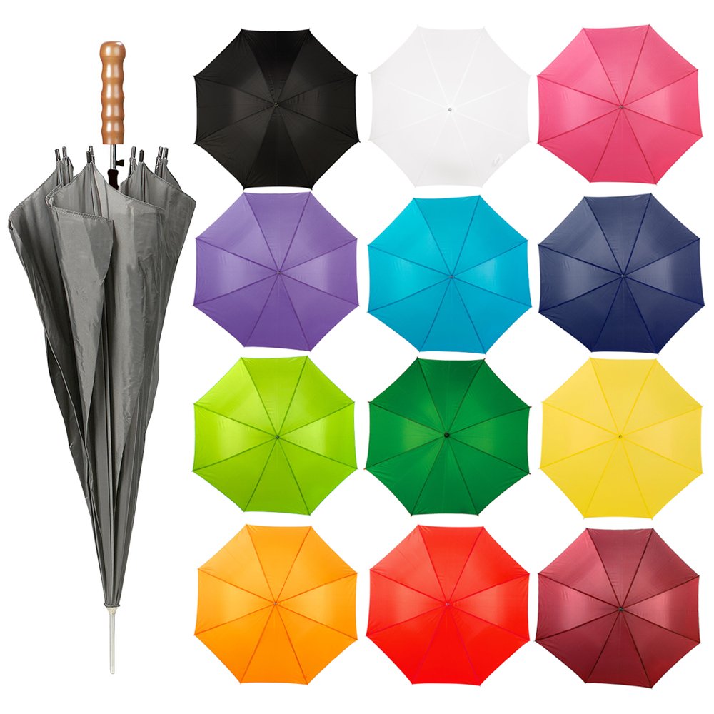 eBuyGB Parapluie Pliant, Noir, Pack de 6