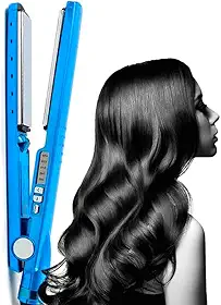 Chapinha Alisadora Profissional Com Visor Digital Ajuste De Temperatura 300 A 450 Graus 110/220V Aquecimento Rápido Cabo Longo Para Cabelos Finos Grossos E Cacheados