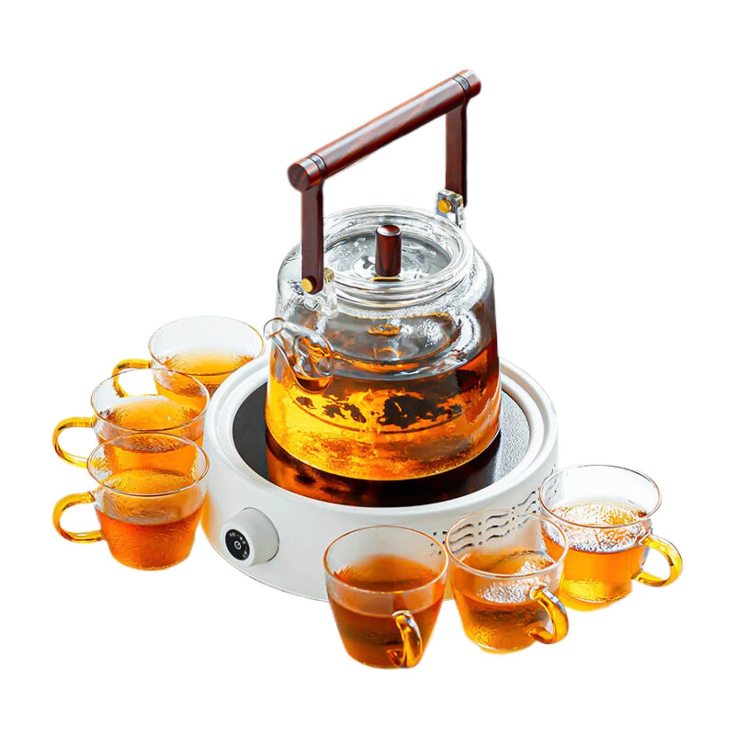 HQHYGM DFSHGDF1248 Botella de infusión de té de Vidrio Taza de té Botella de infusión de té de Vidrio Taza de té Tetera de Vidrio Resistente a Altas temperaturas Tetera humeante Hervidor de viga de