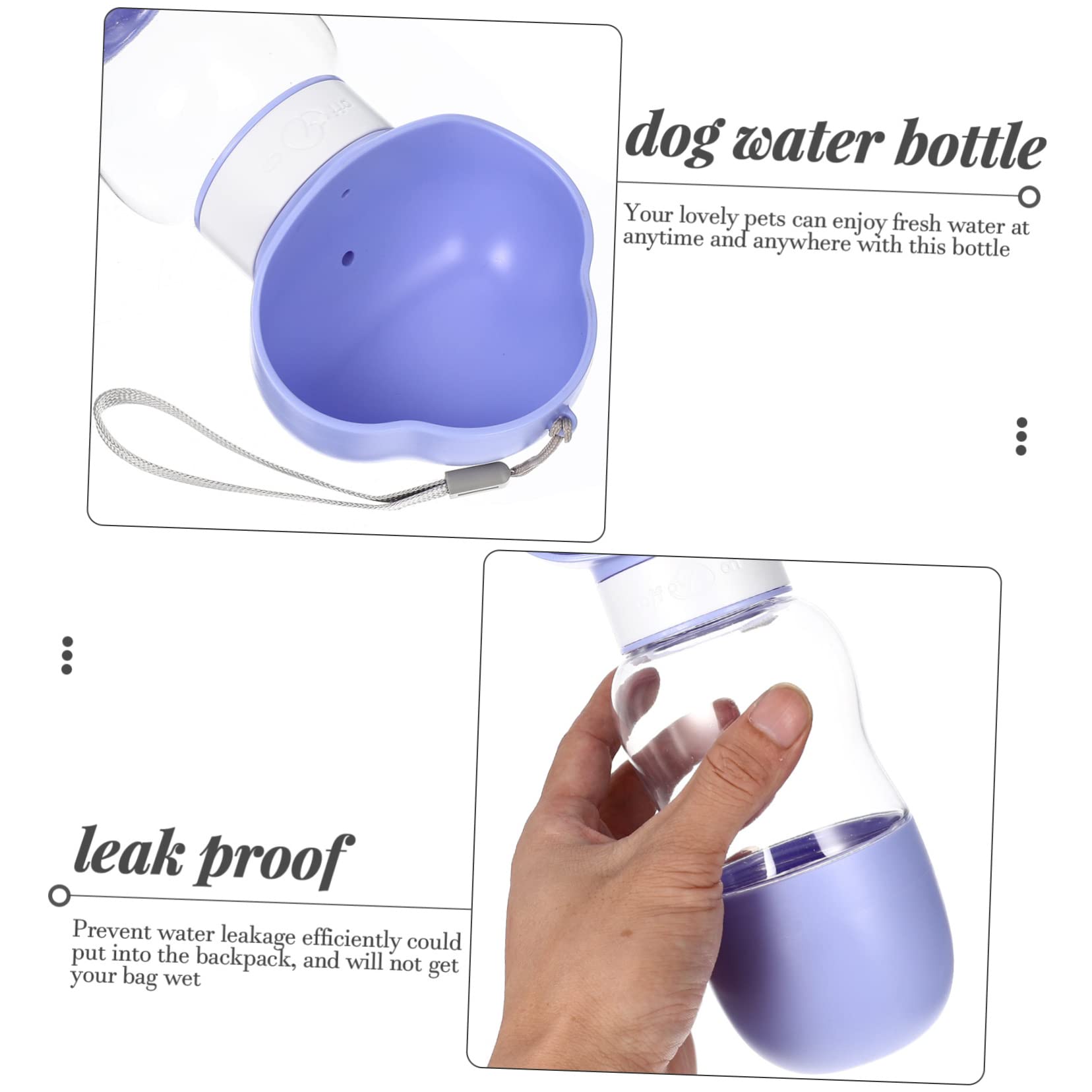 minkissy 5stücke Trinkflasche Für Hunde Tragbare Wasserflasche Mit Auslaufsicherem Design Für Unterwegs Camping Und Outdoor-aktivitäten -frei Bequem Für Welpen Und Kleine Hunde