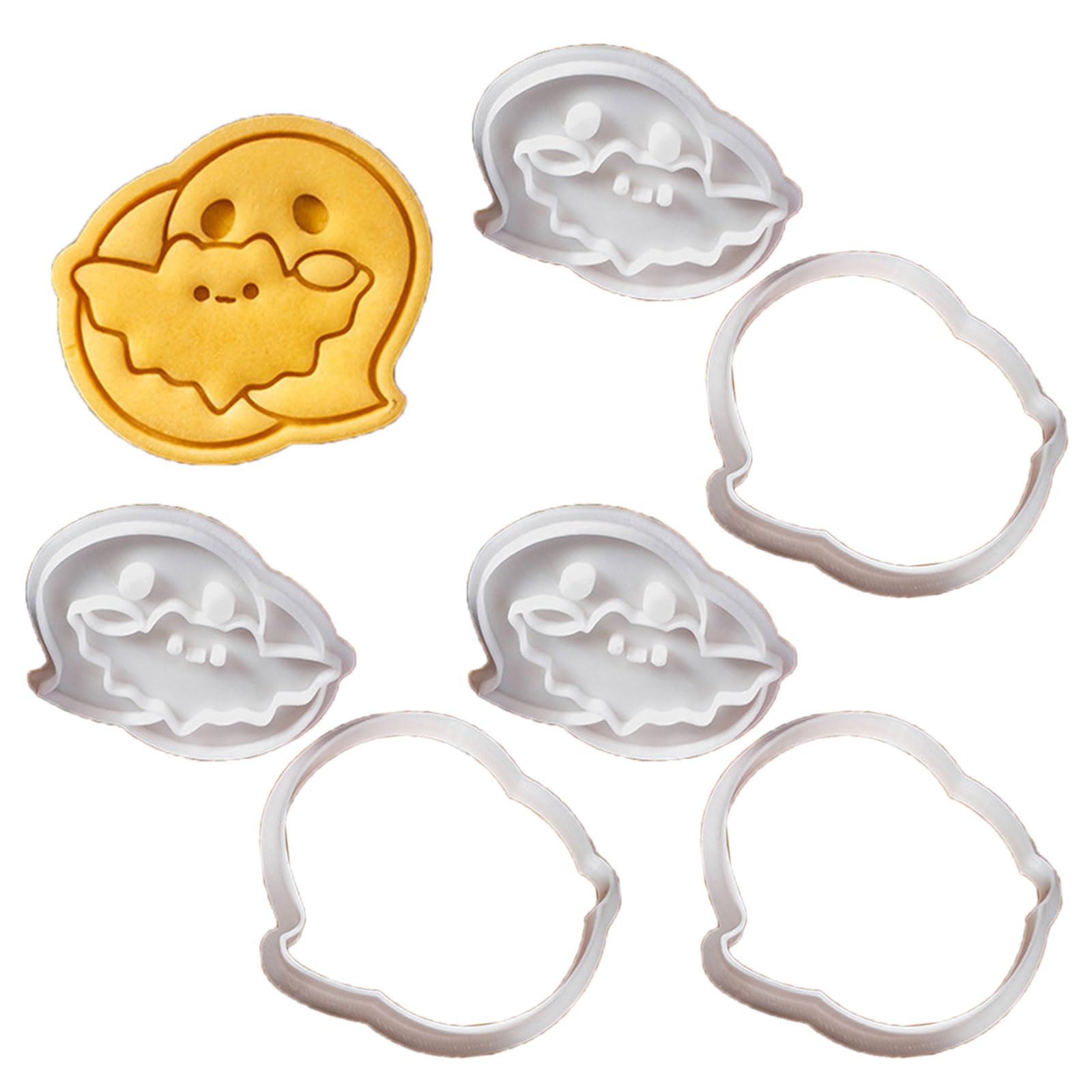 Buxuaaaa Halloween Specter Shape Cookie Eerie Halloween Cookie Baking Molds Sturdy Specter Shape Biscuits Cutter Baking Accessories