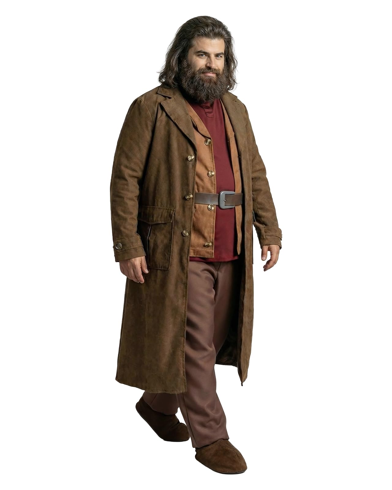 Funidelia Hagrid Kostüm – Herren Kostüm, Tunika und Kleid, Grau/Silber, Polyester, Größe XL