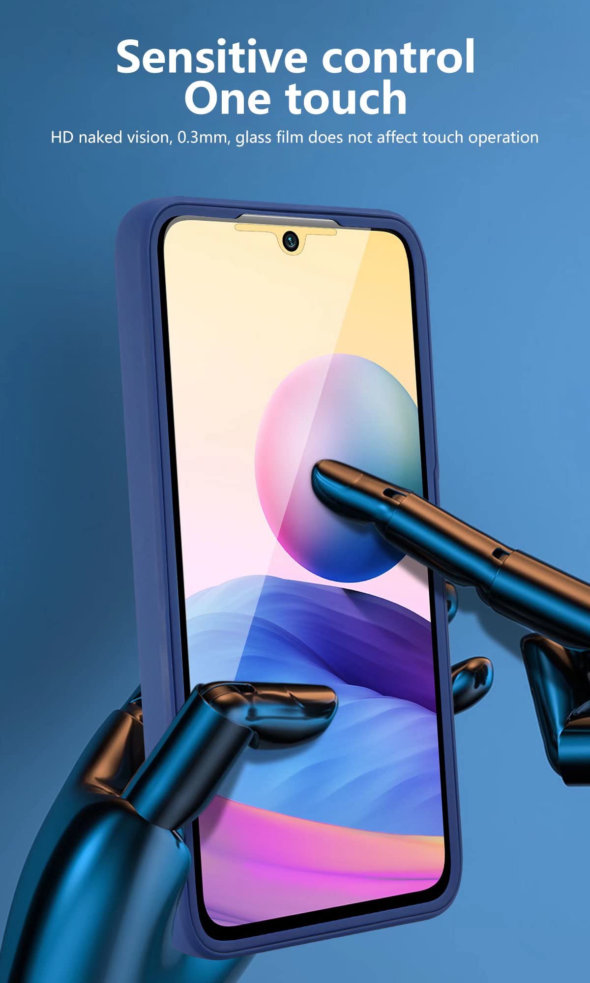 360 Gradi Full Body Cover per iPhone X/XS,Davanti e Indietro Trasparente Protettiva Custodia con Protezione Schermo Doppia Case,Nero
