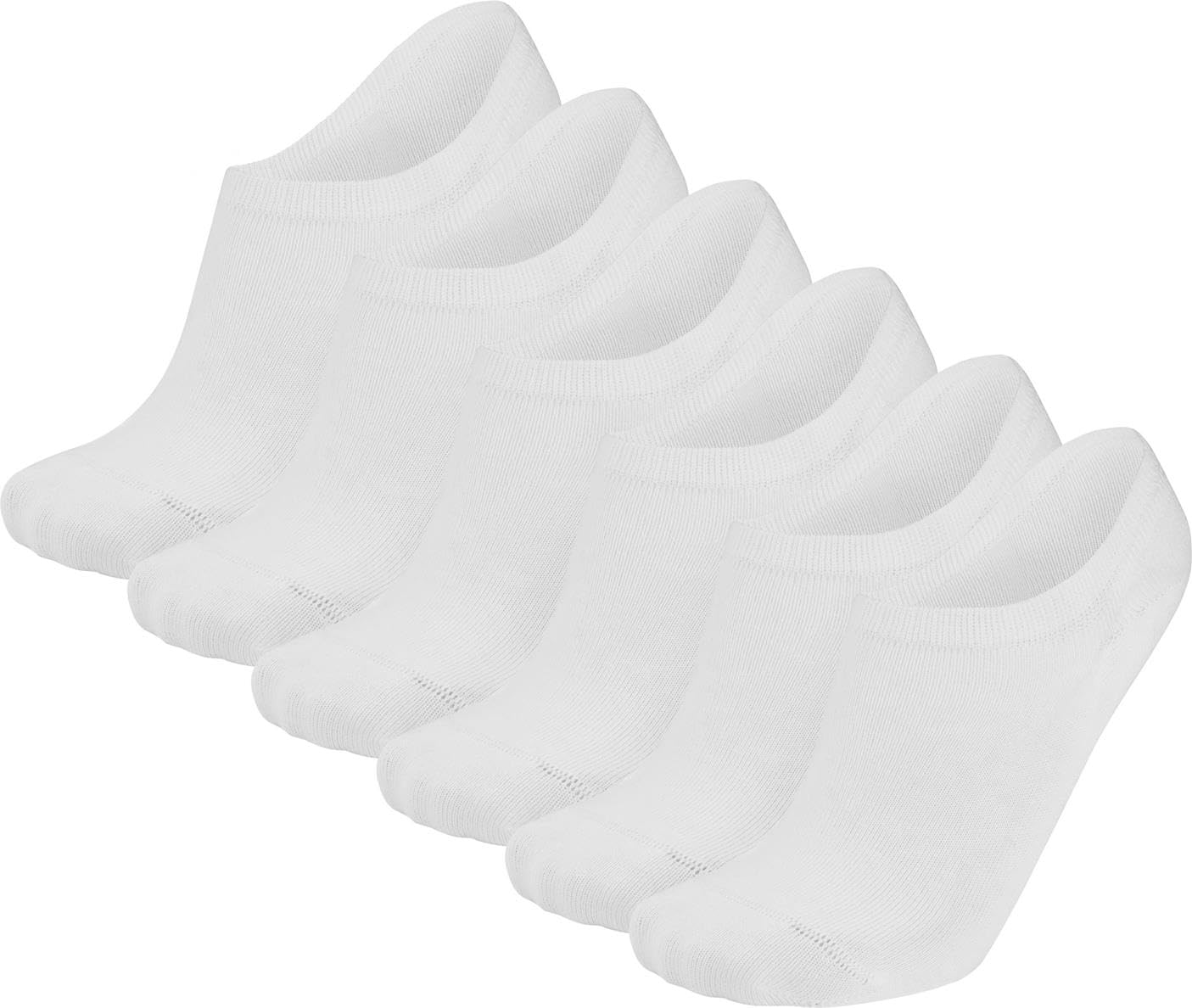 normani Sneaker Socken Herren Damen 6er Pack – Atmungsaktive Baumwollsocken mit Rutschfestem Silikon – Unsichtbare Füßlinge für Sport & Freizeit – Schwarz/Weiß/Grau