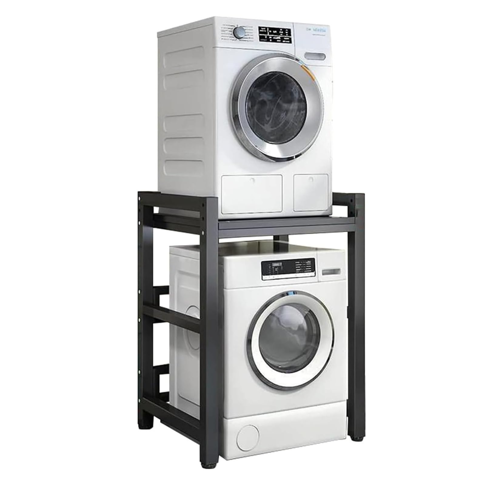 CGCSYZ Dryer Stand Height Adjustable Portable Stacking Kit for Washing Machine Tumble Dryer, Storage Rack Over Washing Machine Storage Unit, 300KG Load Capacity (A)