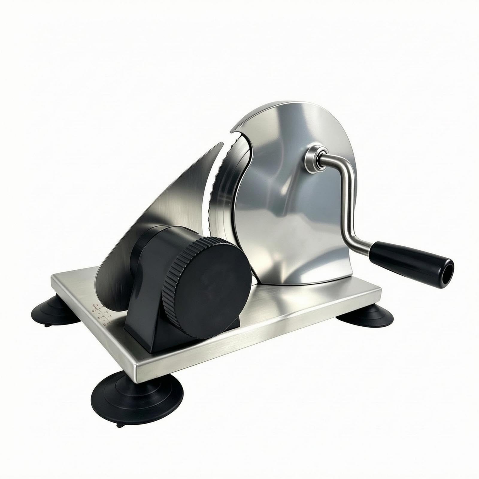 Manual Bread slicing Suction Cup Feet Hand Crank Bread | Manual Bread slicing Suction Cup Feet Hand Crank Stable Base Flat Toaster a Stainless Steel-picture-23