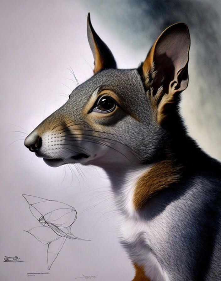 Affiches sur toile oreilles d'écureuil pour créer une ambiance cabinet de curiosités au salon