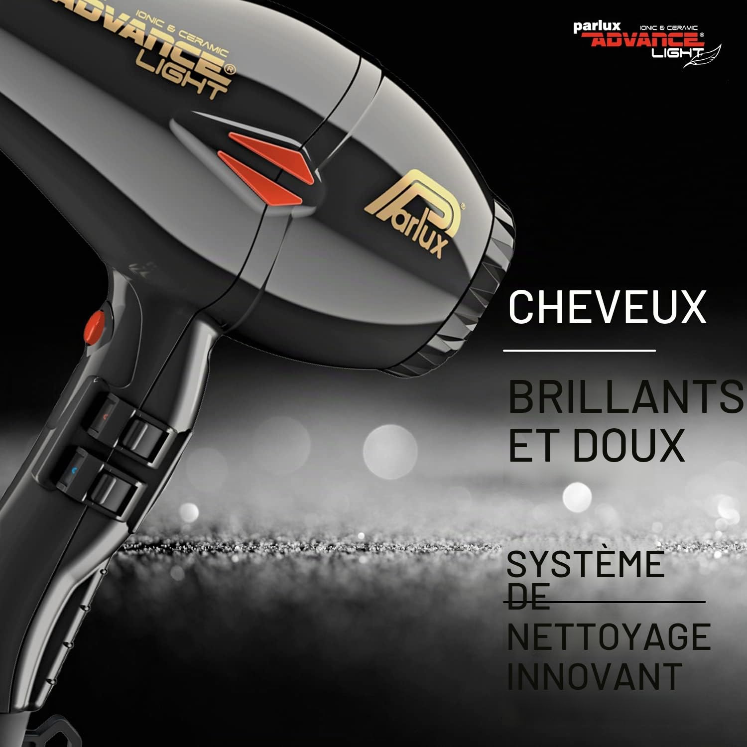 Parlux Advance Light Ionique & Ceramique Sèche-Cheveux Noir