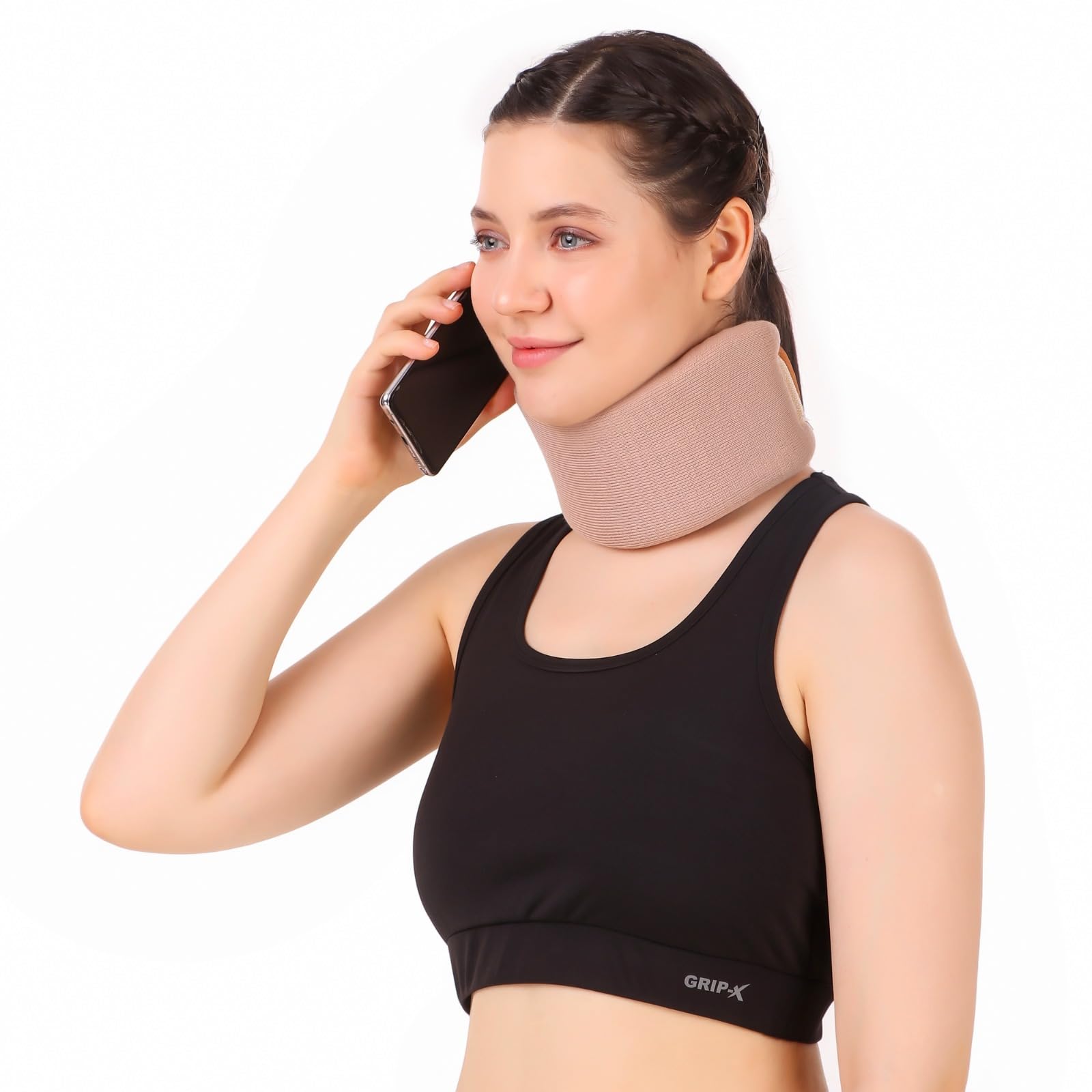Medilink cervical collar soft - neck support brace for Treating & Rehabilitating Neck, Head or Spine Injuries (Can Be Used During Sleep)(adjustable and hand washable) (LARGE) 3