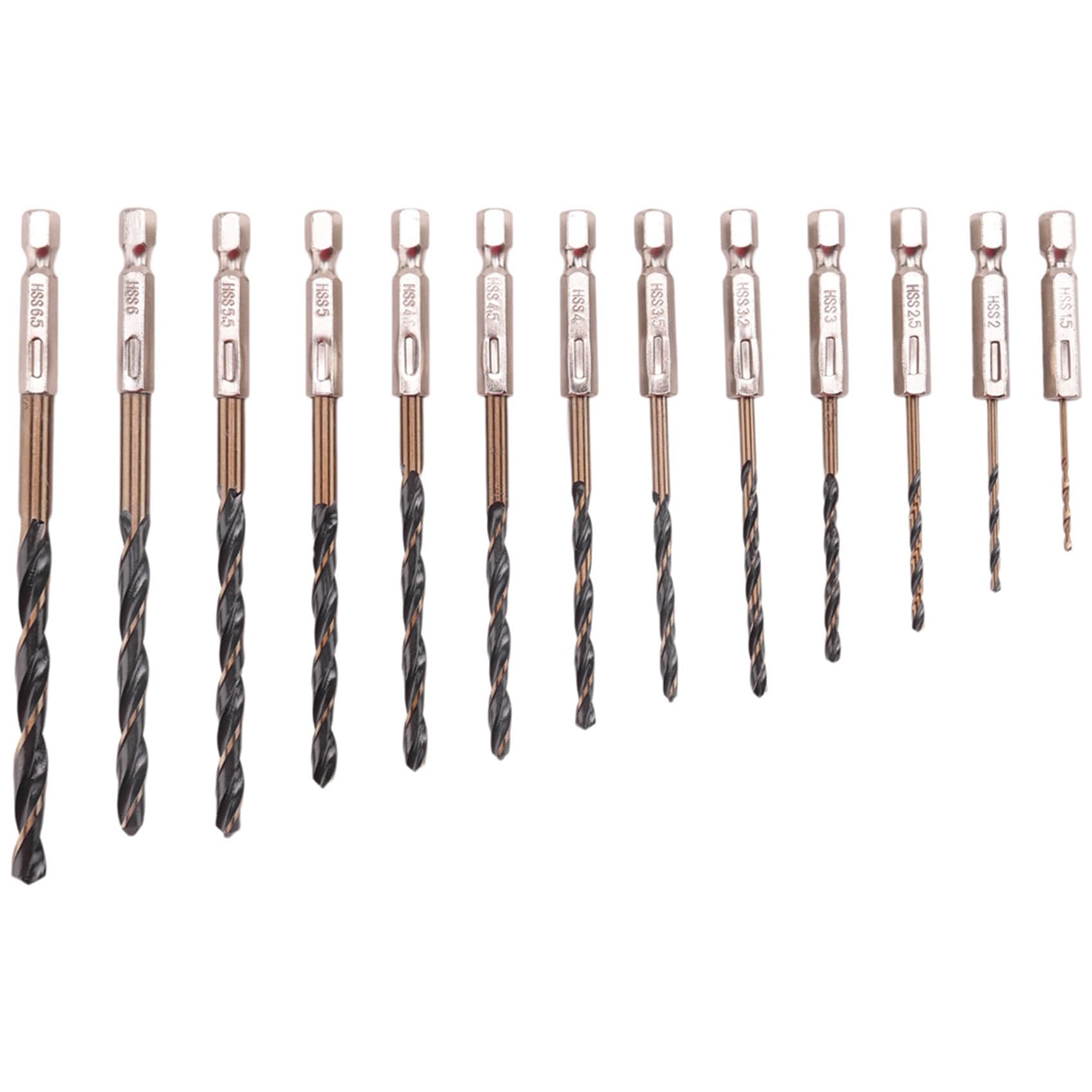 Asyduey Cobalt Hex Shank Metric Bits Set Of 13 Pieces Quick Change Hss Impact Driver Hex Bits For Metal