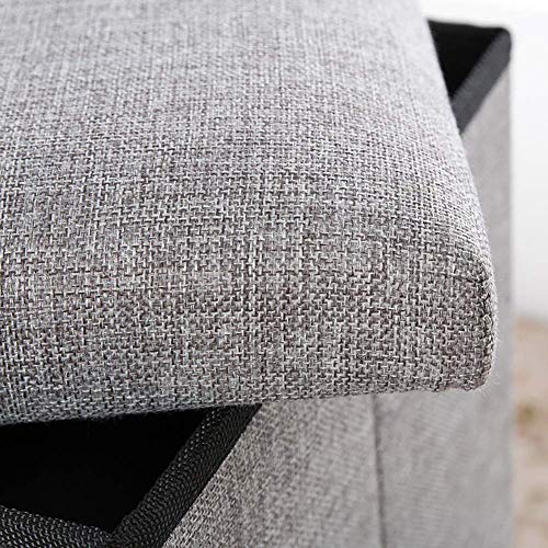 Table basse avec plateau et coffre de rangement de salon gris - 8
