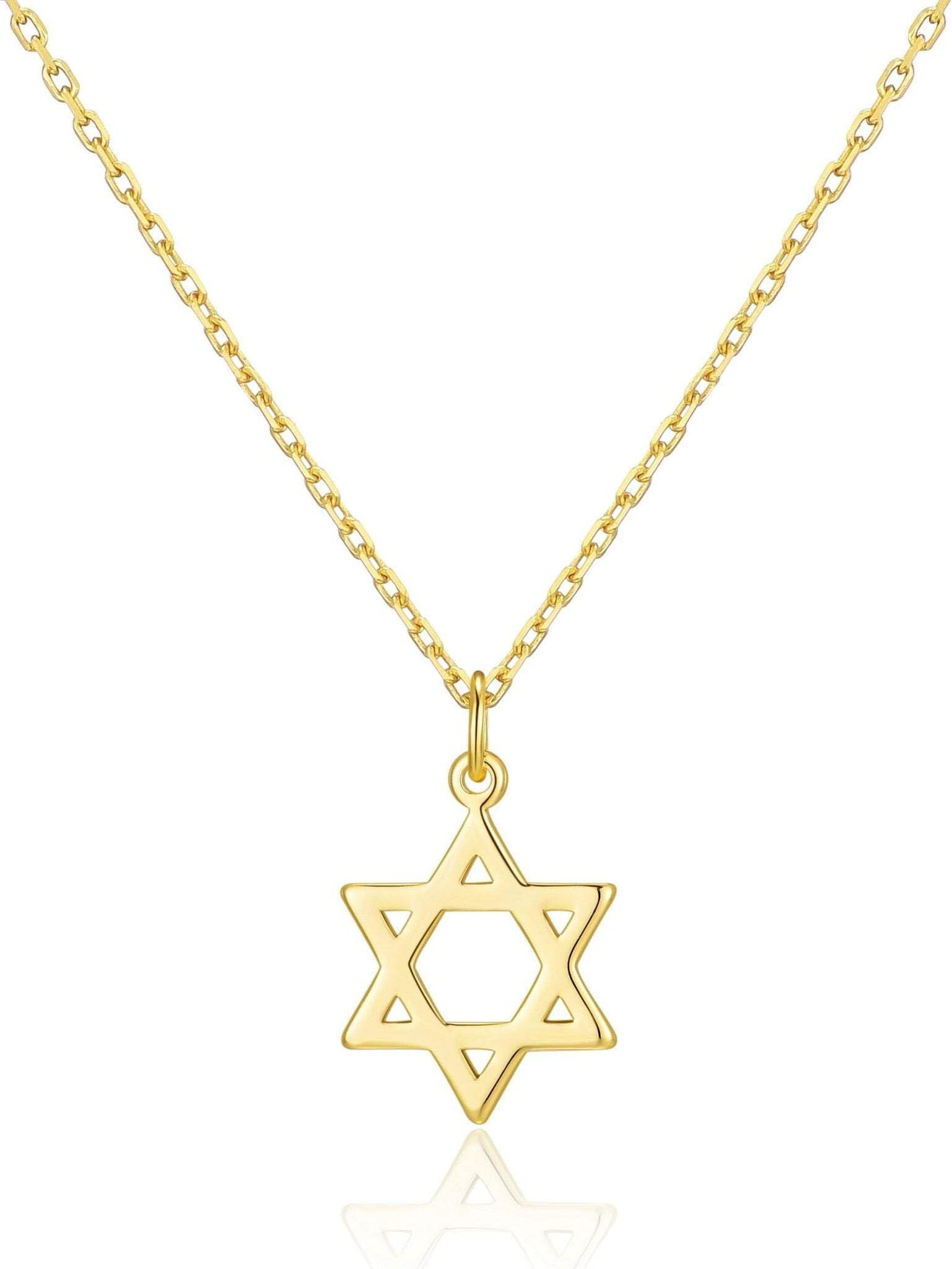 18k Gold Plated Star of David Necklace