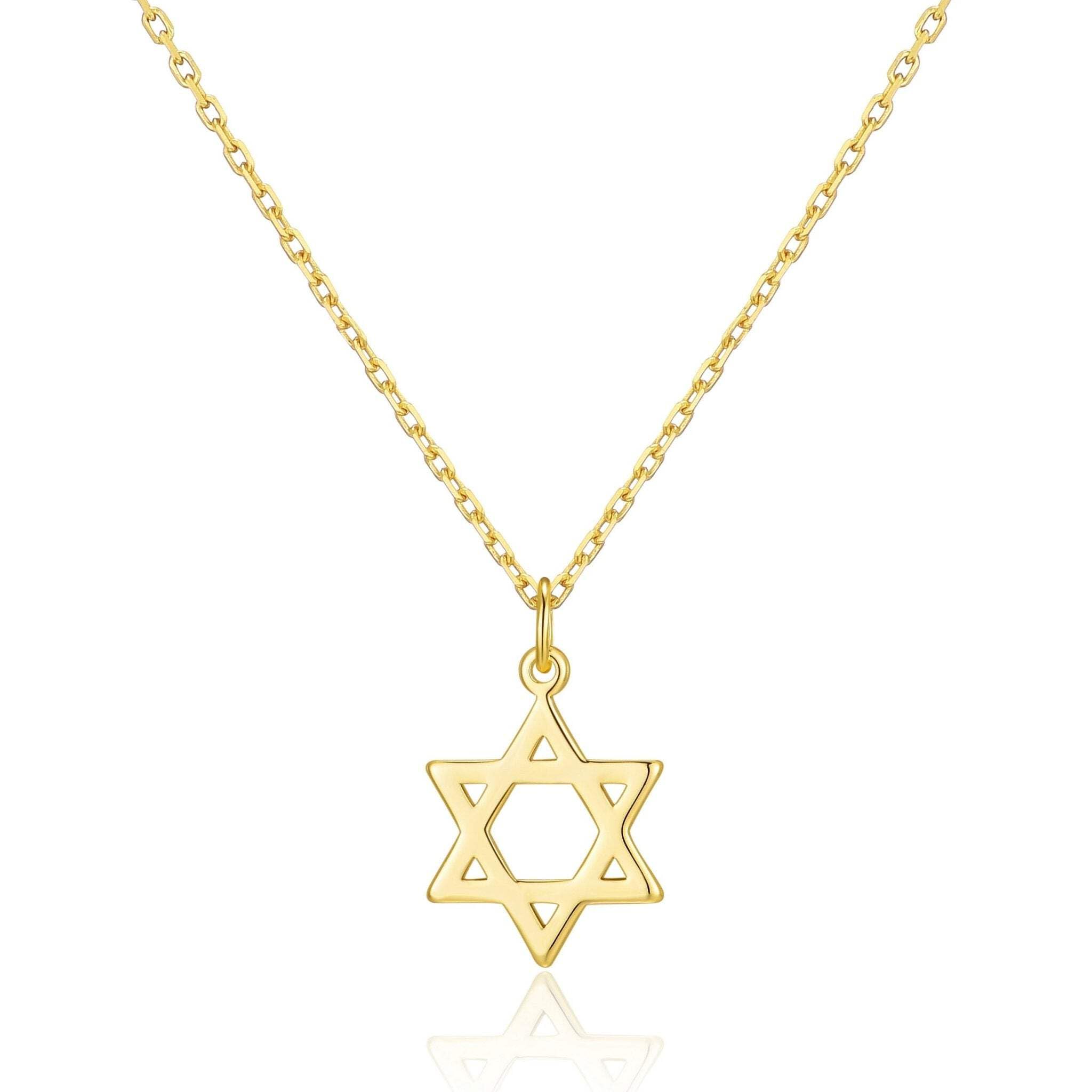 18k Gold Plated Star of David Necklace