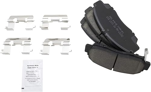 Miniatura 5 de TRQ Pastillas de freno delanteras y traseras Kit químico de freno de cerámica compatible con Acura CL 2001-2003 1999-2004 RL 1999-2008 TL