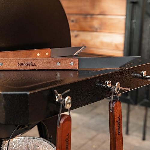 Miniatura 4 de Nexgrill Juego de herramientas de 3 piezas con asas de madera, incluye espátula, palo para asar y pinzas de alta resistencia, acero antiadherente,