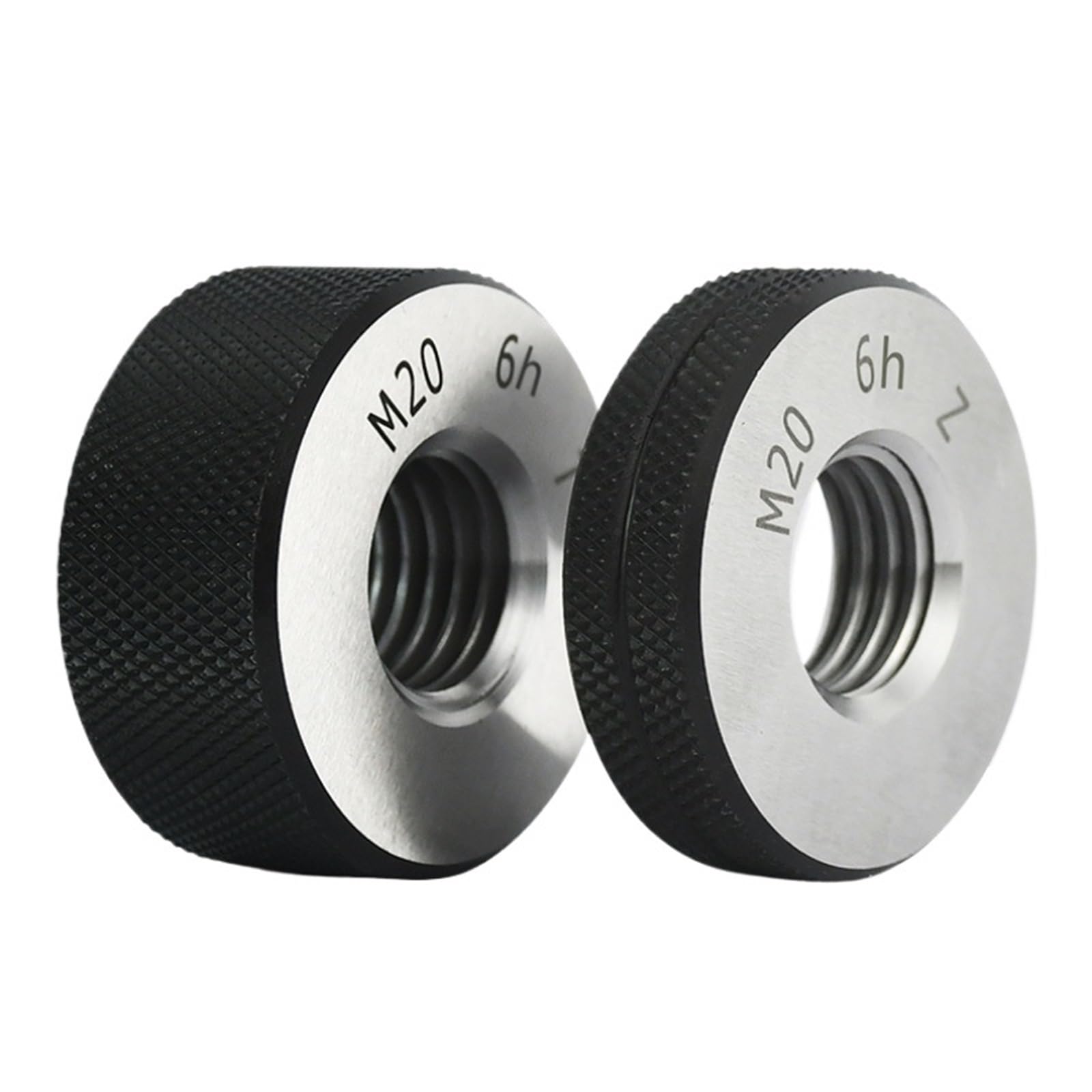 1 Set (1 x GO + 1 x NOGO) 6h Genauigkeit Standard metrische Feinverzahnung Gewinderinglehre M22M23M24M25M26M27M28M29M30M31M32-M35 Messwerkzeug (M28-6h T Z, X 1,5)