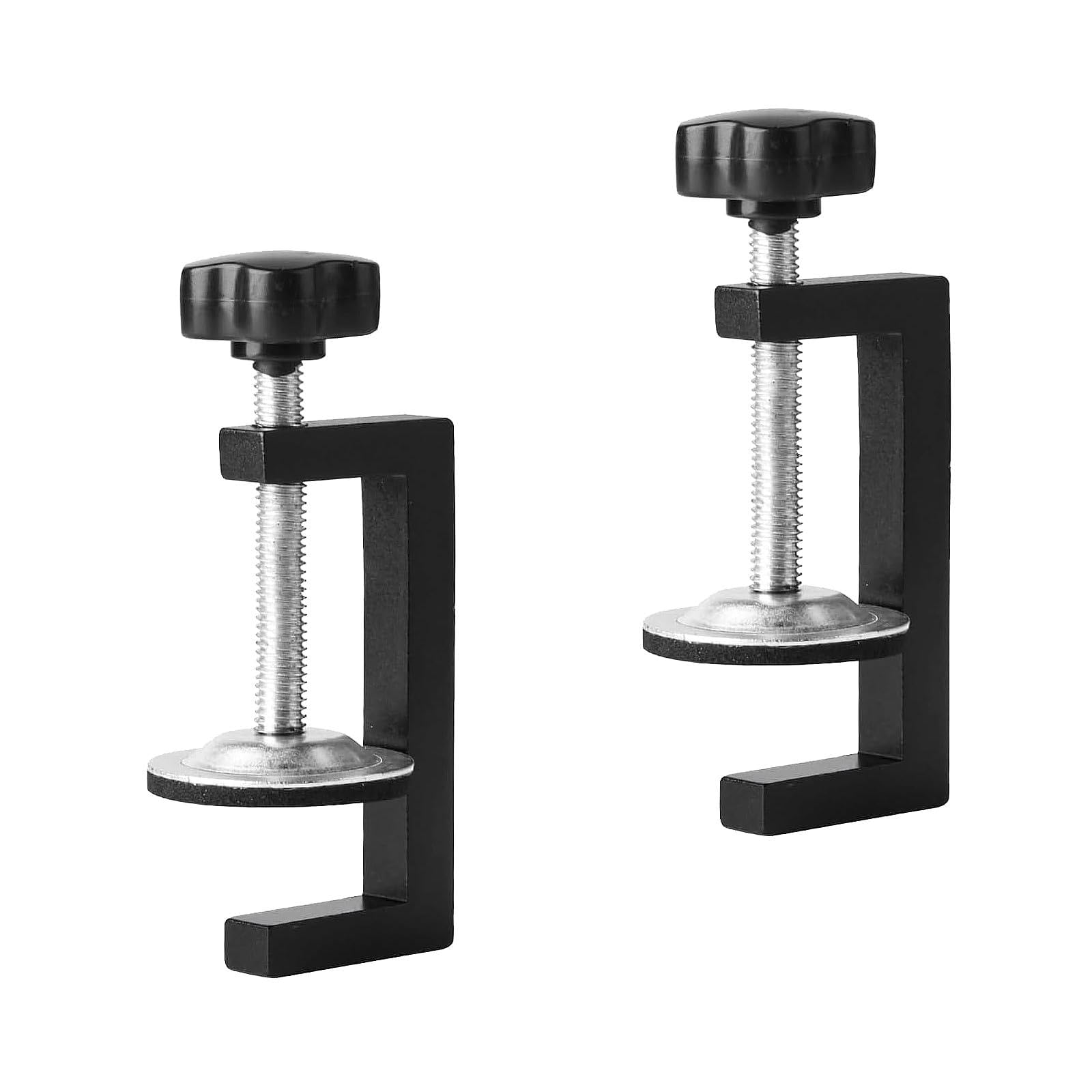 2 PCS G Clamps, Small Clamps, Table Clamp, G Clamp Set for Woodworking, for DIY Carpentry Woodworking Welding and Building(Black)