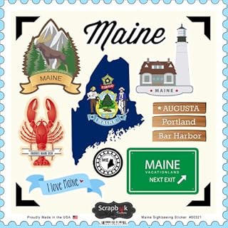 Maine Sightseeing Scrapbook Stickers (60321)