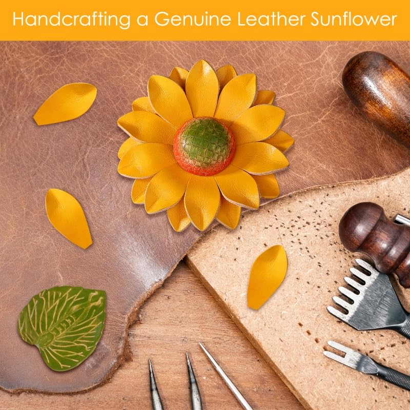 Amazon.com: Rimvoe Genuine Leather Sunflower 3rd Year Anniversary