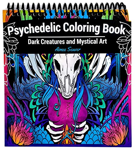 61pNc8PiQIL. SL500  - Psychedelic Coloring Book for Adults: Dark Creatures and Mystical Art