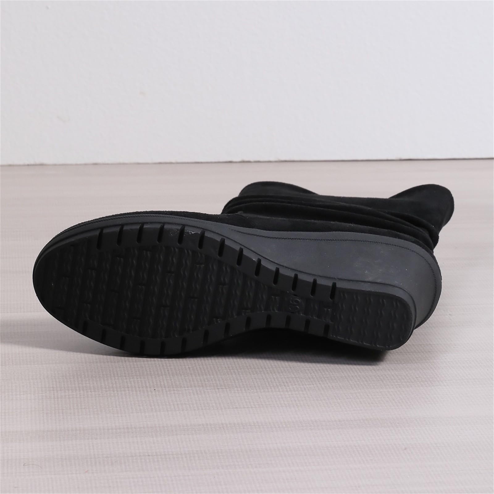 Generisch Bottines compensées pour femme - Bottes d'hiver - Bottes de transition - Noir - Pour Dirndl - Largeur H - Pour bottes - Doublées en cuir - Élégantes