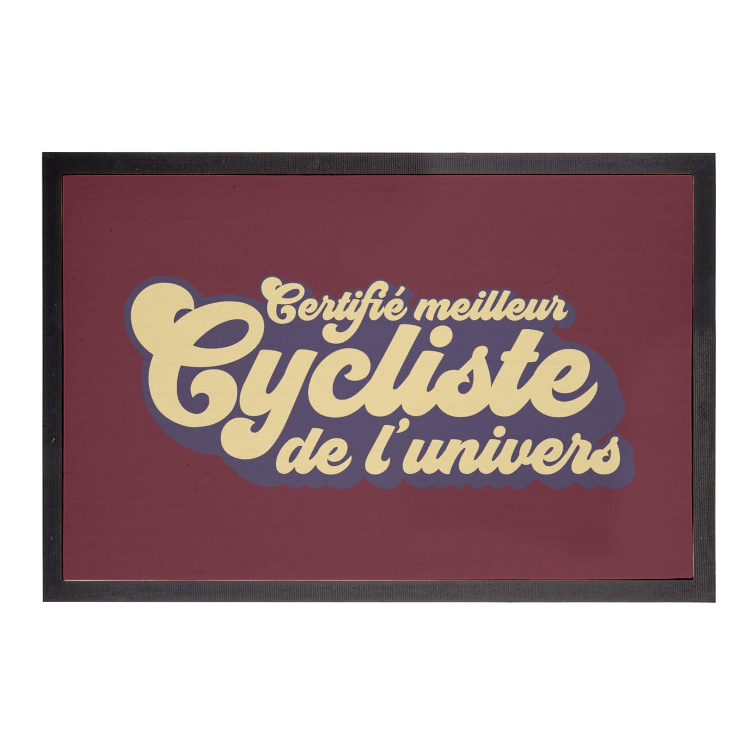 Paillasson cycliste rouge 60x40cm pour entrée de passionné