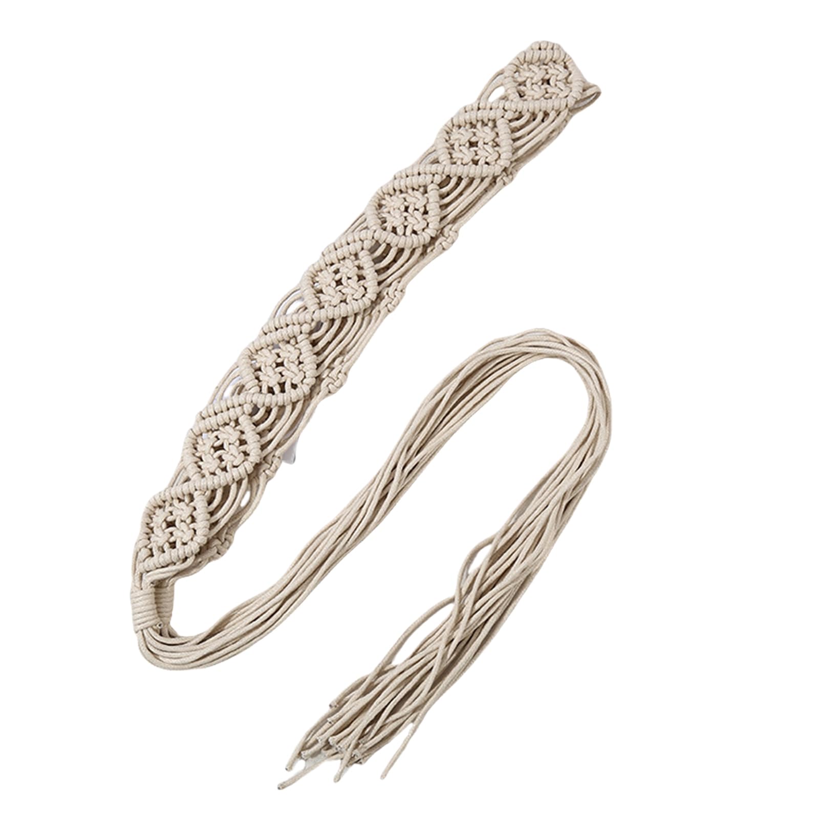 QUEENYARD Popular Waxed Rope Belt For Female Casual Adjustable Self Knotted Crochet Belt For Long Dress Girl Vacation Waist Decors