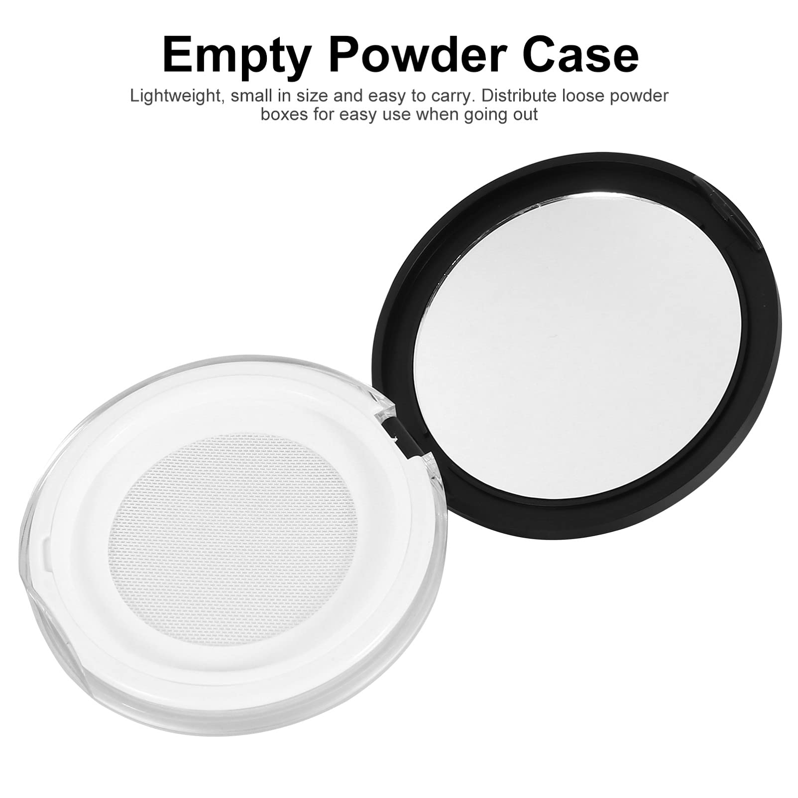 FRCOLOR 2pcs Compact Container, Empty Makeup Loose Case with Puff and Elasticated Net Sifter Makeup Sponges BB Cream Box Sponges - Image 2
