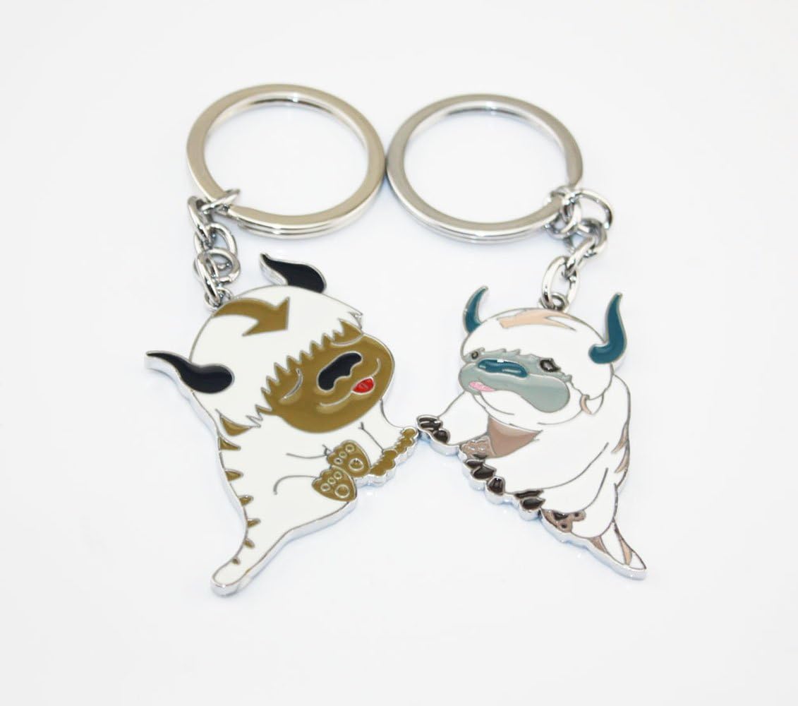 Set of 2 Pcs Appa Avatar the Last Airbender Pendant Keychain Keyring
