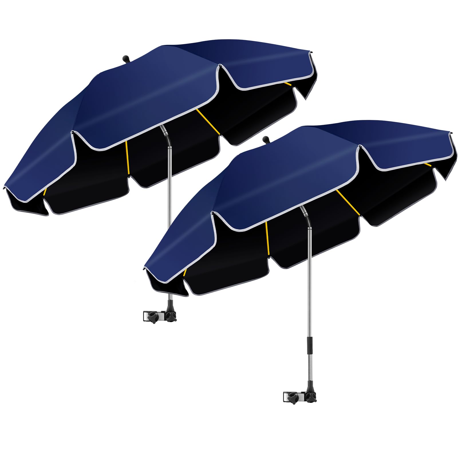 Qtree 2-Pack 48.8 Chair Umbrella with Clamp