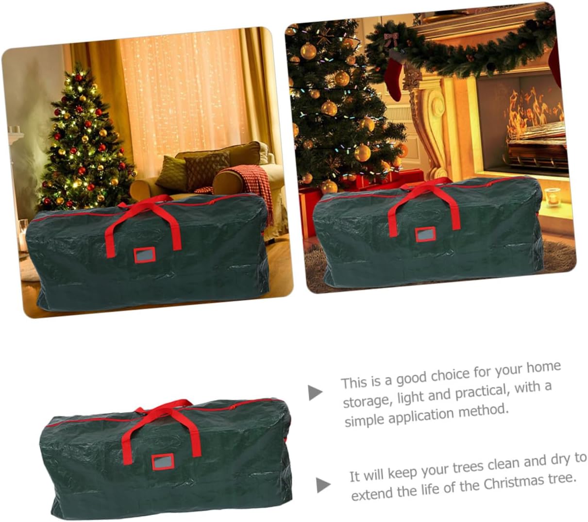 Large Christmas Tree Storage Bag 135x34x68cm Waterproof Holiday Tree Organizer Pouch with Handles for Artificial Storage and Transport