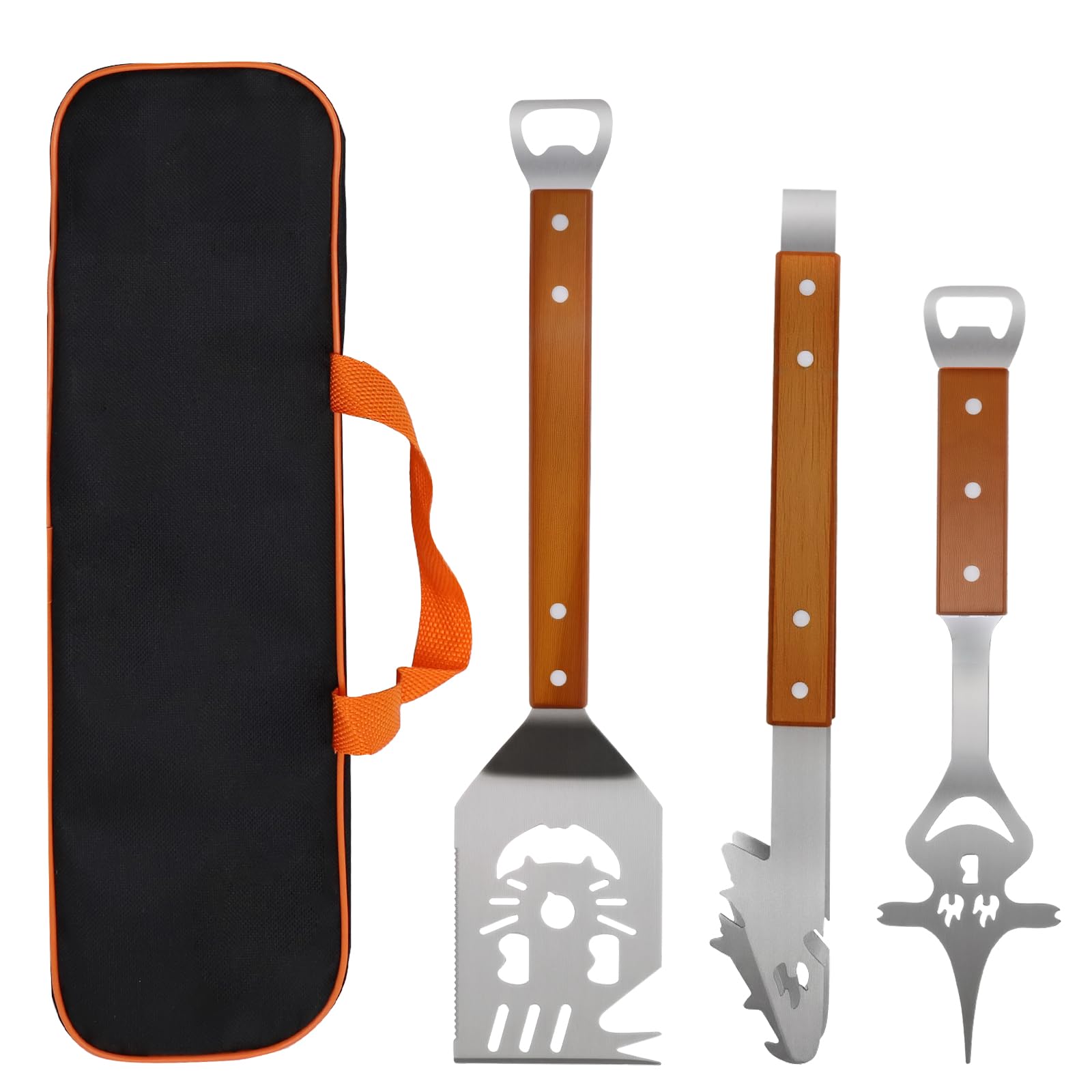 GoldOars 3 Pcs Multifunction Barbecue Tool Set for Men Gift Birthday