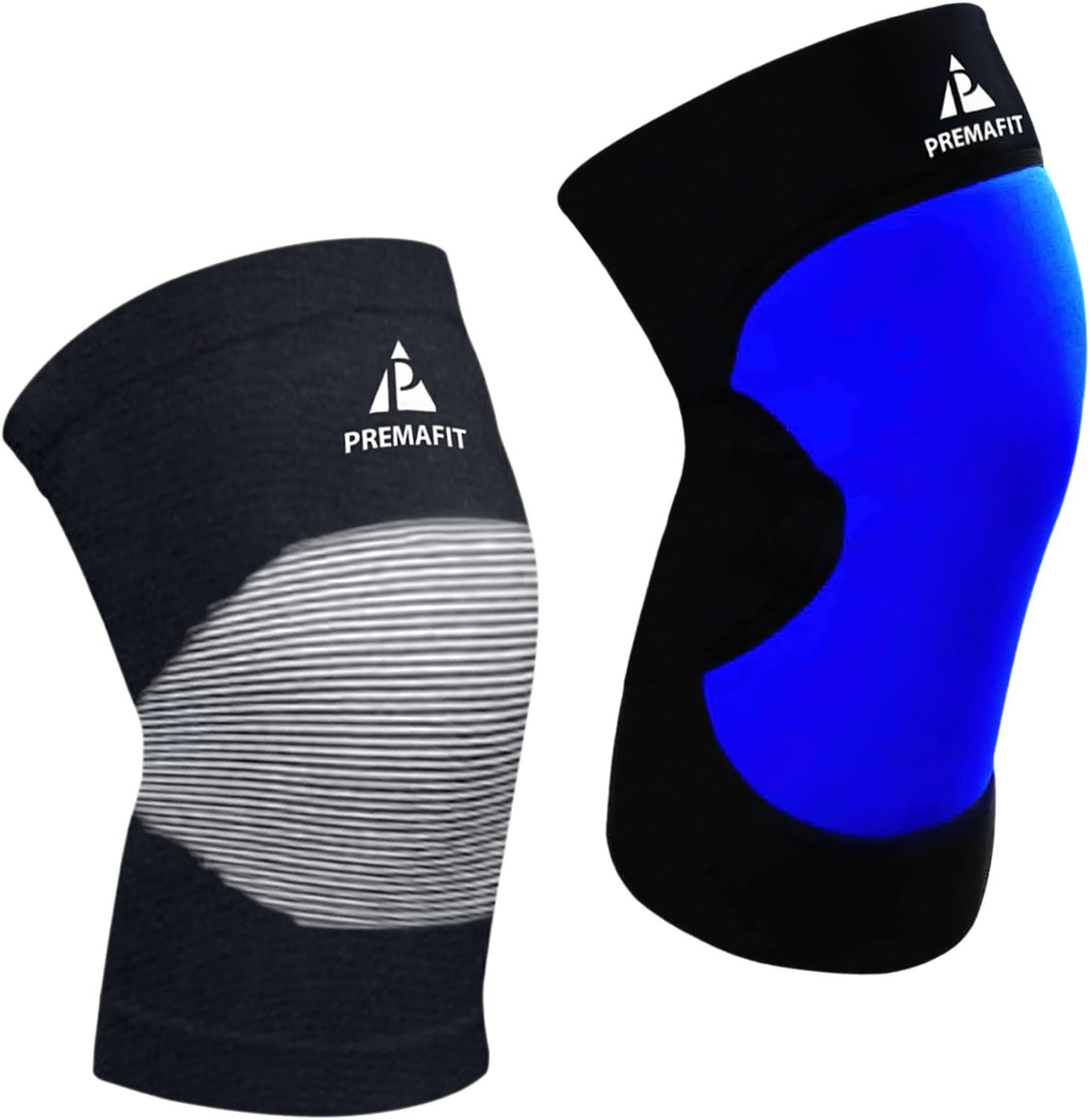 Knee Compression Sleeves โ Combo Pack With Neoprene Knee Sleeve and 4 Way Knitted Elastic Knee Support Sleeve โ Premium Knee Support For Men and Women For Running, Crossfit, Basketball, Volleyball, all sports โProtect Patella (M)