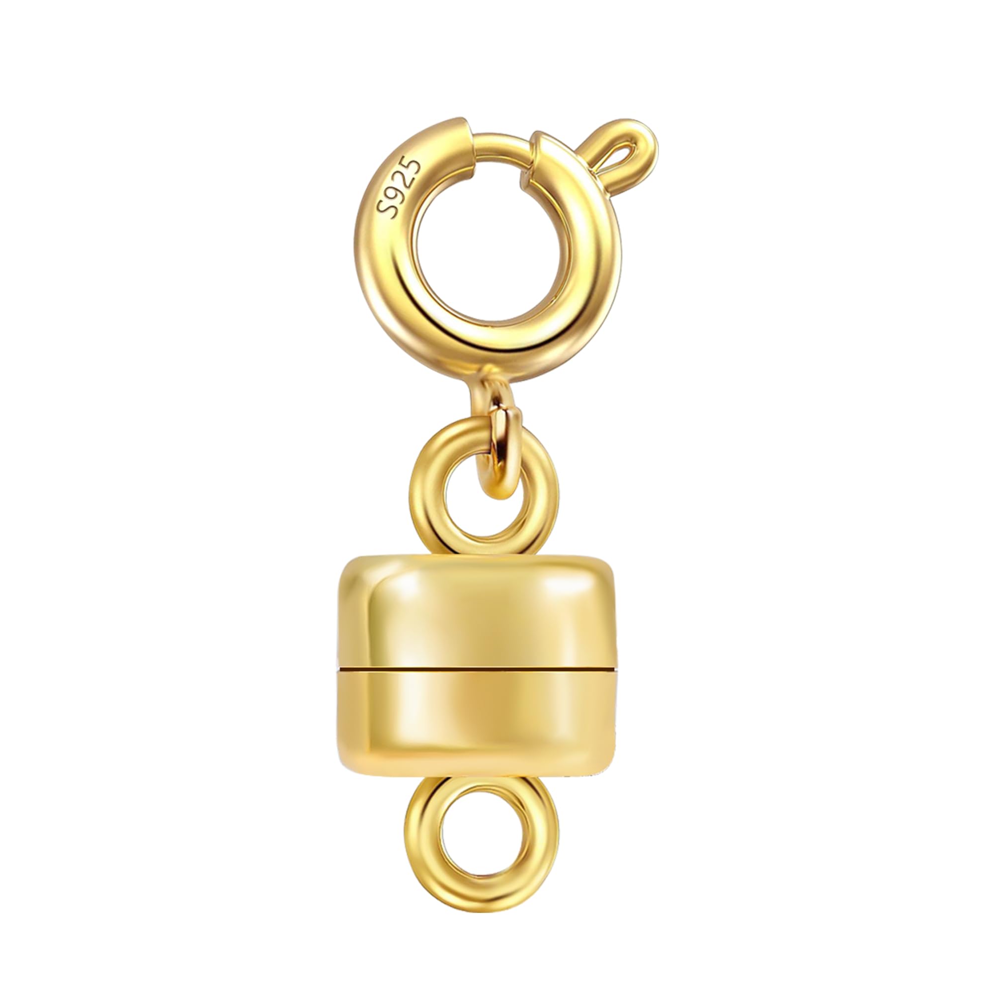 ALEXCRAFT Gold Magnetic Necklace Clasps, 925 Sterling Silver Magnetic Clasp and Closures 14K Goldplated Magnet Jewelry Clasps Bracelets Necklaces Connector Converter Jewelry Finding Making Supplies