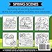 Bold And Easy Large Print Coloring Book: 42 Spring Scenes for Seniors, and Beginners with Exciting Illustrations of All The Fun Springtime Activities and Creatures (Simple & Bold Coloring Book)