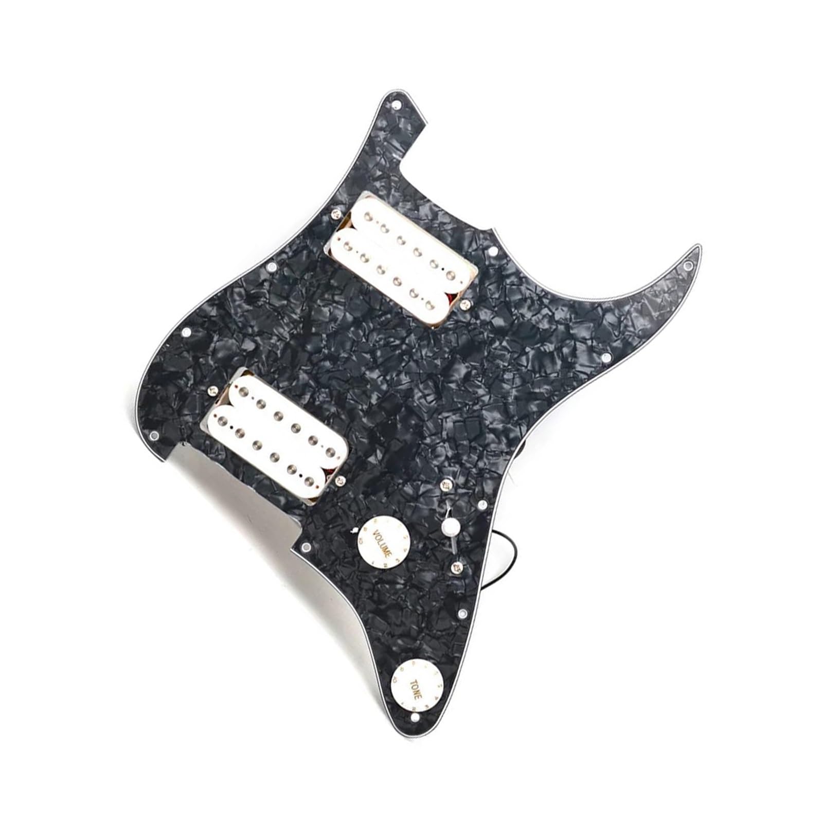 Kit micro pickguard HH guitare électrique Bk Wh complet