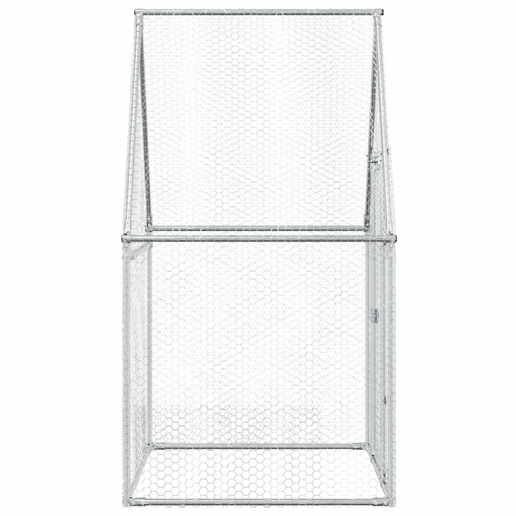 Refined Jaula para gallinas Acero galvanizado Plateado 100x100x190 cm