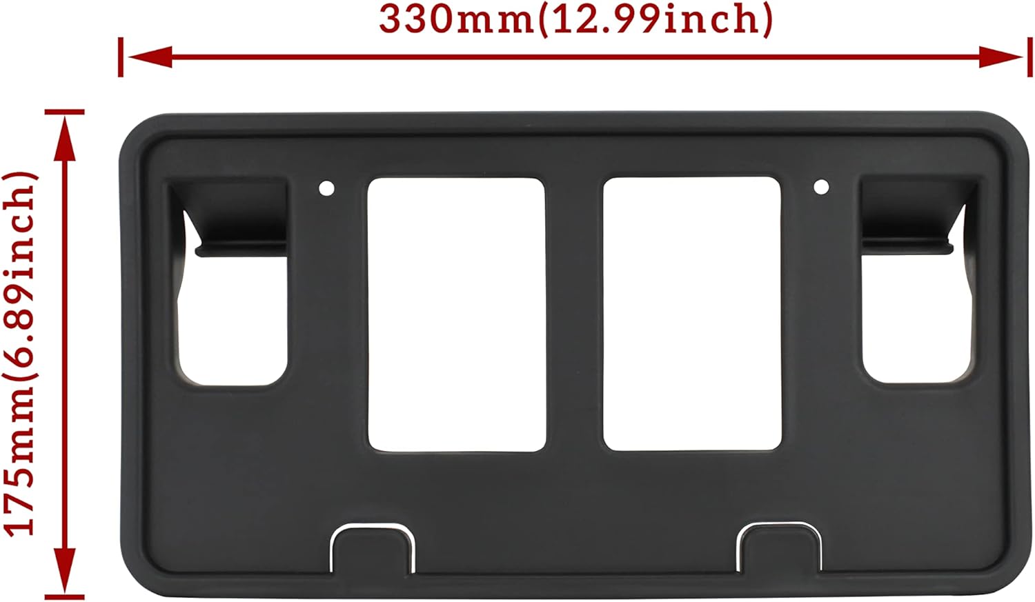 KEWISAUTO Front License Plate Frame for F150 06-08, Black Front Bumper License Plate Bracket Holder Cover for Ford F-150 Lincoln Mark LT 2006 2007 2008 Accessories (1PCS, Replace #6L3Z-17A385-AAA)