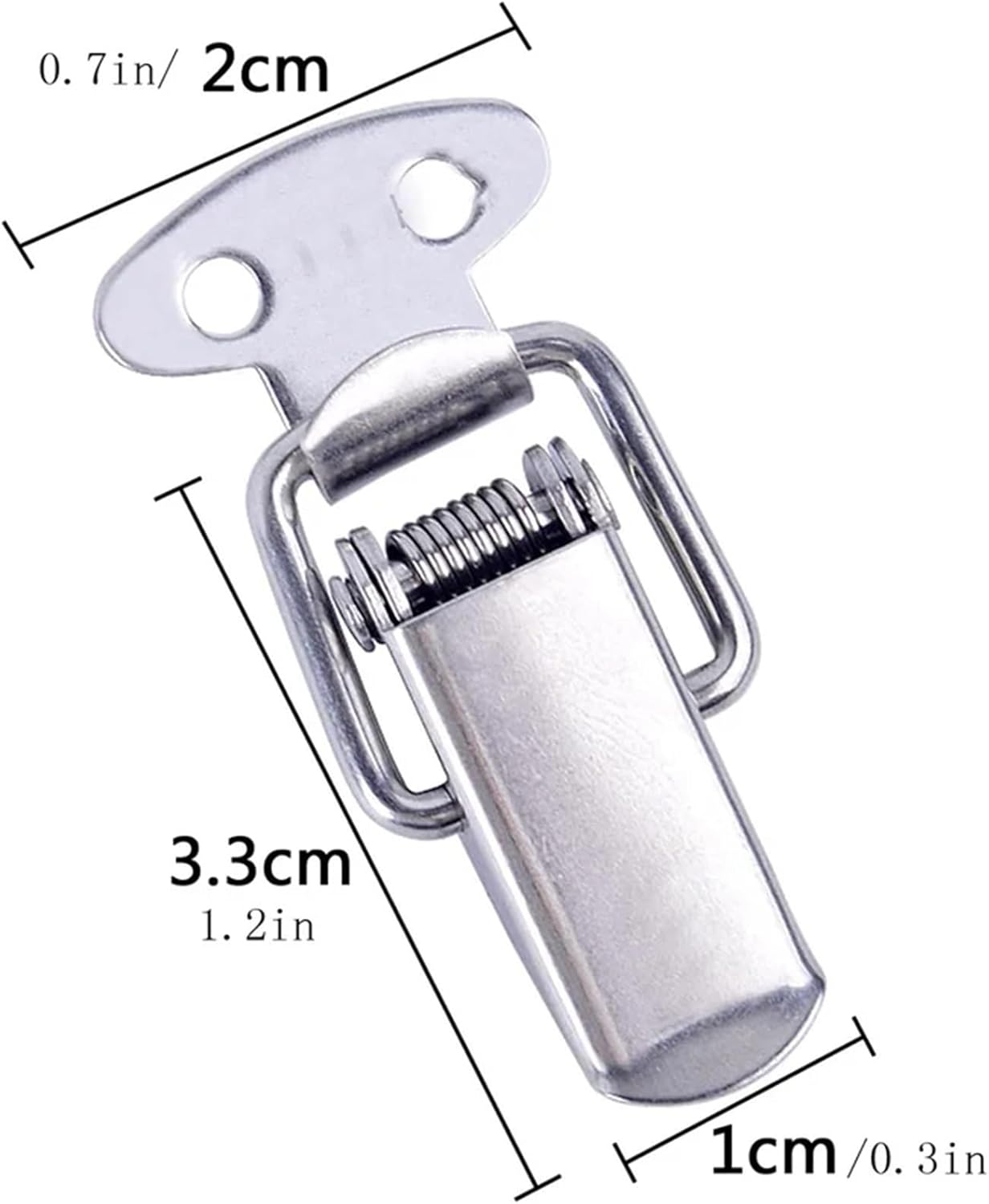 Spring Loaded Toggle Latch Mini Toggle Latches Spring Loaded Clamp Clip Box Latch Catch Toggle Tension Lock Lever Clasp Closures Crate Snap Lock Toggle Clamp(Sliver 20PCS)