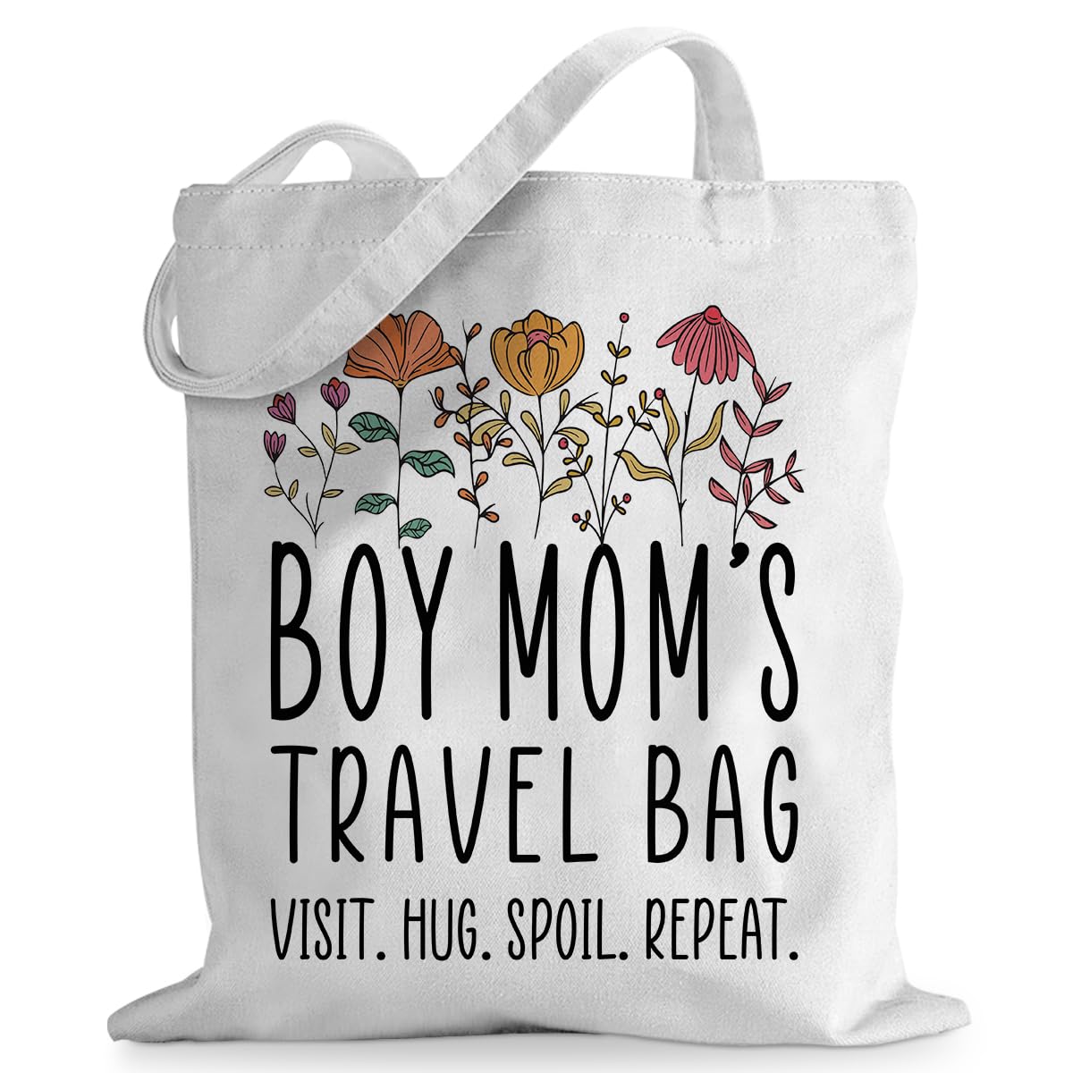 sugargoo Names Travel Bag Visit Hug Spoil Repeat Tote Bag, Birthday Christmas Mother's Day Retirement Gifts for Women
