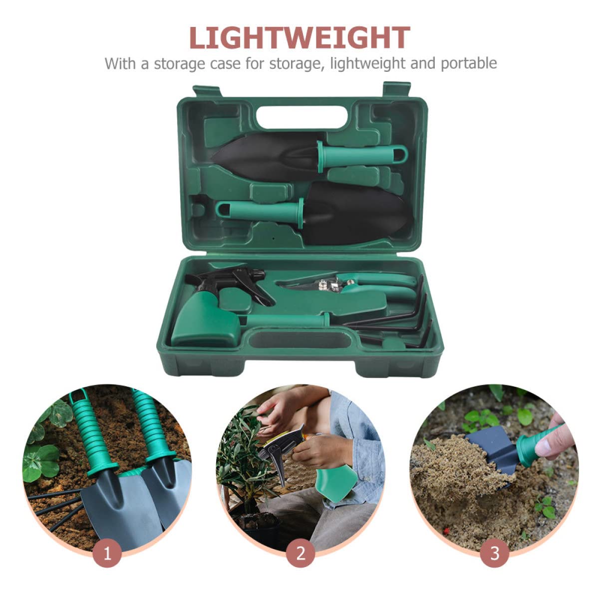 Yardwe 1 Set Strumenti Da Giardinaggio Organizer Per Attrezzi Da Giardino Strumento Di Diserbo Strumento Di Giardinaggio Strumenti Vegetali Pala Forbici Da Potatura Per Giardinaggio Pp