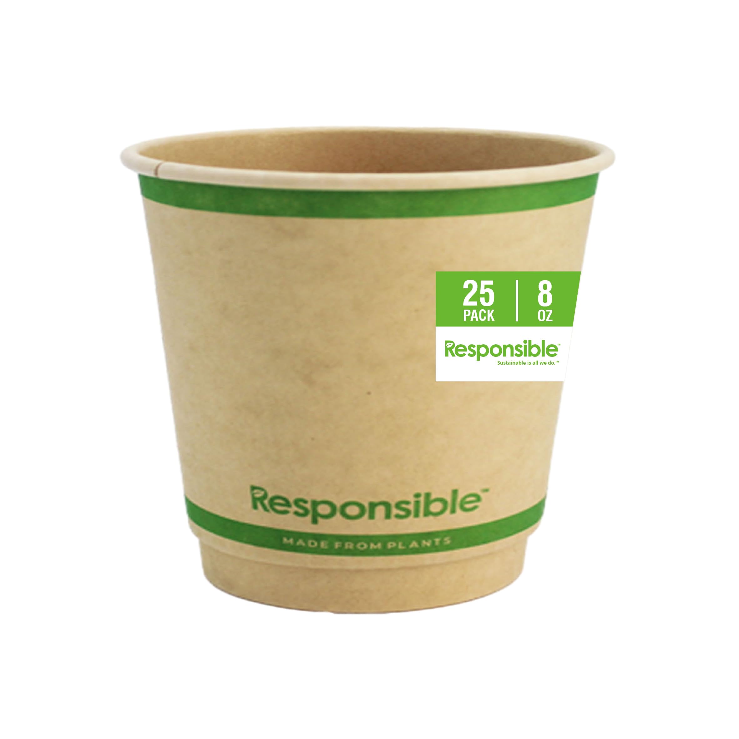 Responsible Products Brown / 25 / 8 oz (25 Count) Cups