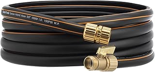 Sponsored Ad - Giraffe Tools Hybrid Garden Hose 25ft x 5/8", Male and Female Fittings with Shut off Valve, Flexible, Heavy...