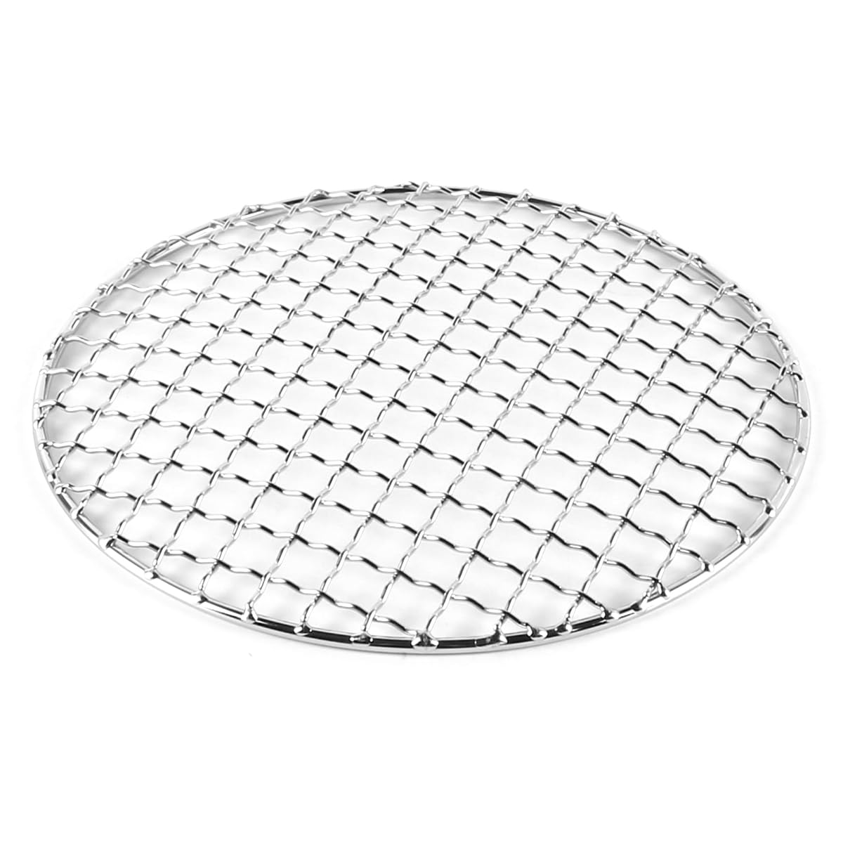 Muiltvoe 1 PCS Round BBQ Grill Mesh Steel Mesh Round Barbecue Net Multi Purpose Barbecue Racks Tray Stainless Steel Cross Wire Round Steaming Cooling Rack Diameter 20cm